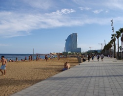 Barcelona coast near "W" hotel