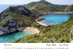 Kalendář 2020 - Řecko, Korfu - Pláž Timoni