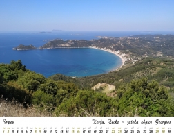 Kalendář 2020 - Řecko, Korfu - Zátoka Agios Georgios