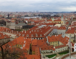 Praha - Lobkowiczký palác, výhled z terasy na Prahu