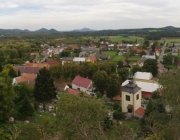 Výhled na obec Jestřebí