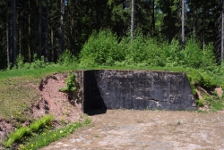 Česká republika - základová deska pěchotního srubu T-St-74 nedaleko pevnosti Stachelberg