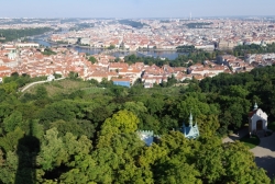 Praha - Petřínská rozhledna, panorama Prahy