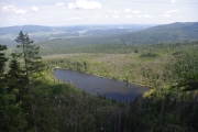 Šumava - výhled na Plešné jezero a Lipno